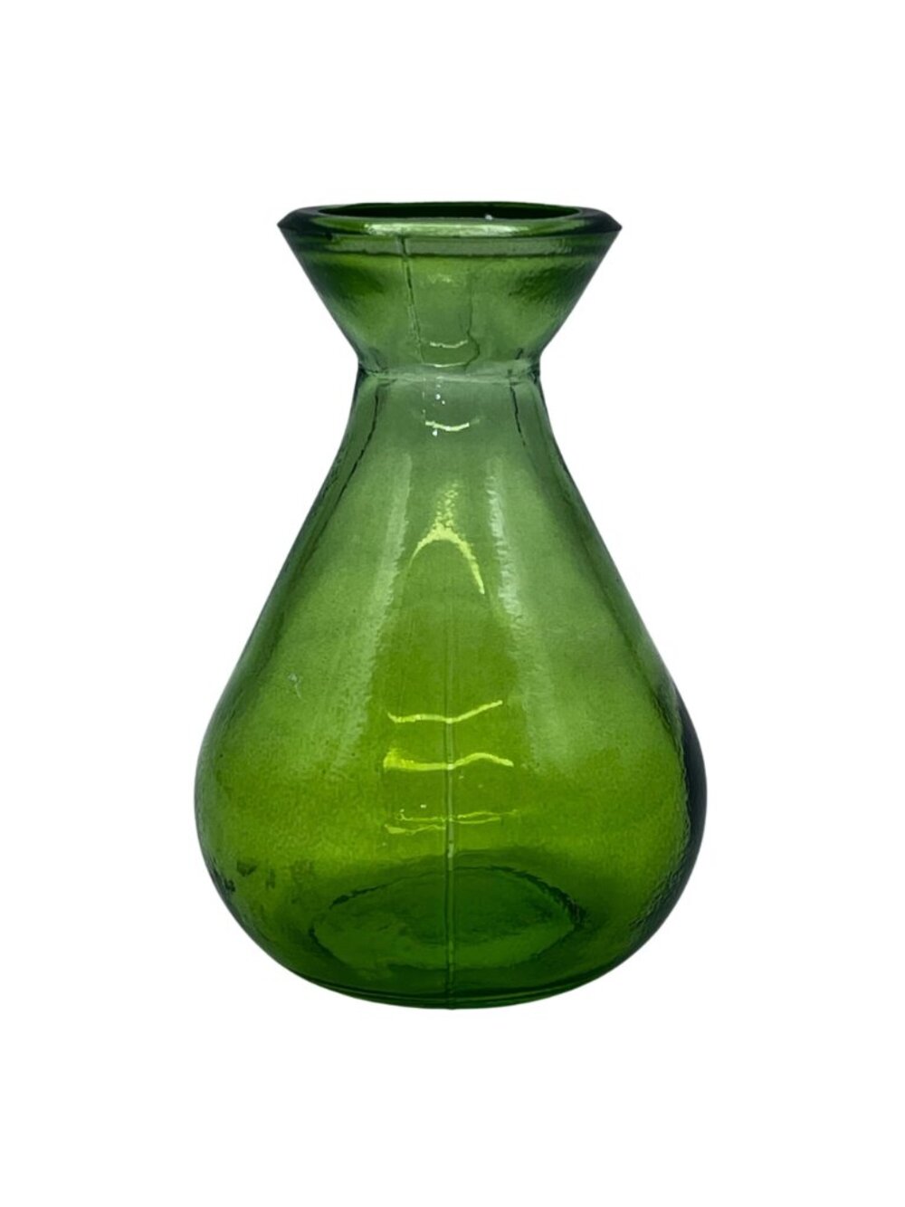 Vintage Couronne Company Apple Green Recycled Glass Bud Vase Made In Spain - Picture 12 of 12